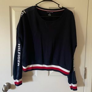 Tommy Hilfiger crop crew neck sweatshirt